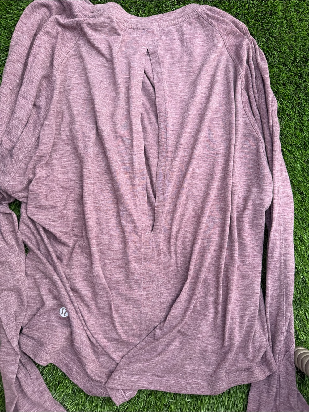 lululemon athletica Long Sleeve Open-Back Top in Dusty Mauve